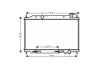 Radiator, engine cooling DN2295 Ava Quality Cooling