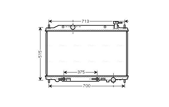 Radiator, engine cooling DN2295 Ava Quality Cooling