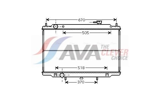 Radiator, engine cooling DN2302 Ava Quality Cooling