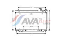 Radiator, engine cooling DN2304 Ava Quality Cooling