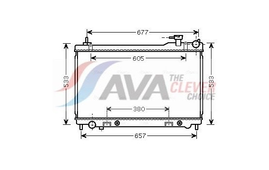 Radiator, engine cooling DN2304 Ava Quality Cooling