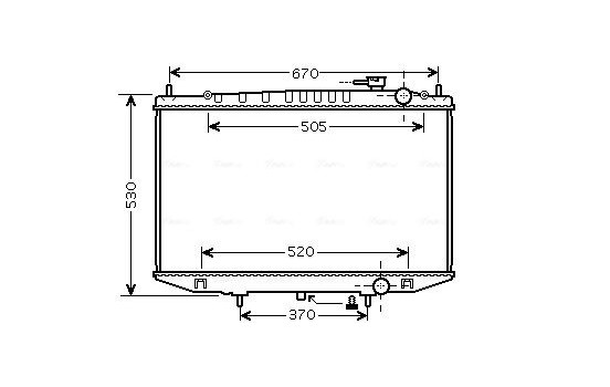 Radiator, engine cooling DN2308 Ava Quality Cooling