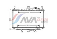 Radiator, engine cooling DN2308 Ava Quality Cooling