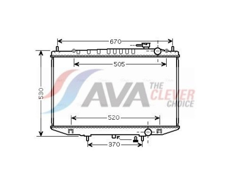 Radiator, engine cooling DN2308 Ava Quality Cooling