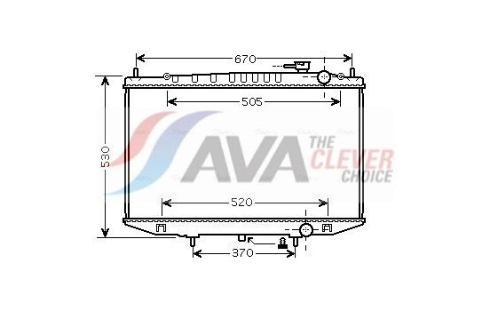 Radiator, engine cooling DN2308 Ava Quality Cooling