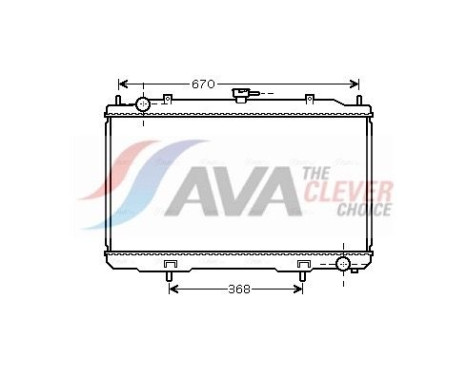 Radiator, engine cooling DN2324 Ava Quality Cooling