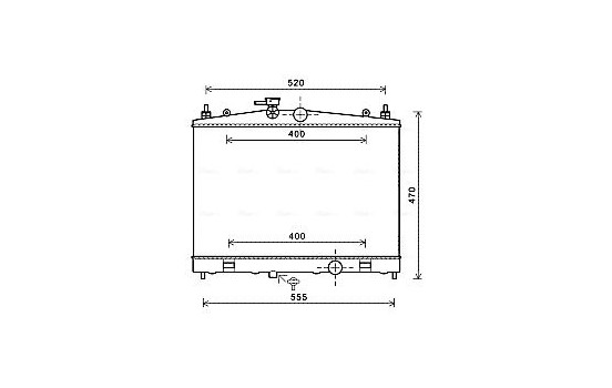 Radiator, engine cooling DN2338 Ava Quality Cooling