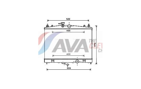 Radiator, engine cooling DN2338 Ava Quality Cooling
