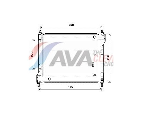 Radiator, engine cooling DN2354 Ava Quality Cooling