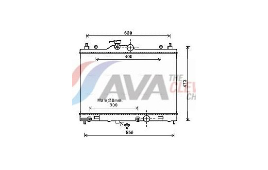 Radiator, engine cooling DN2375 Ava Quality Cooling