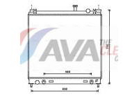 Radiator, engine cooling DN2378 Ava Quality Cooling
