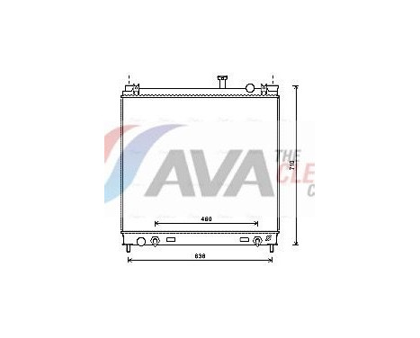 Radiator, engine cooling DN2378 Ava Quality Cooling