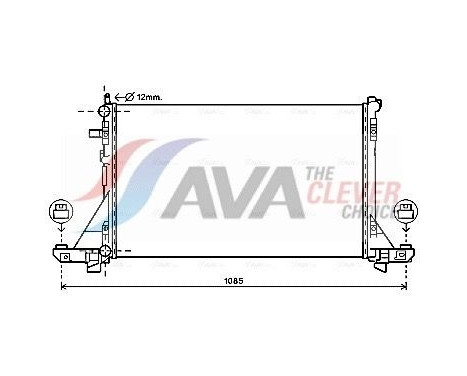 Radiator, engine cooling DN2381 Ava Quality Cooling
