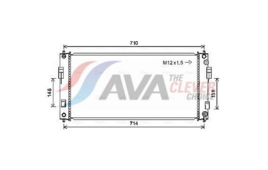 Radiator, engine cooling DN2391 Ava Quality Cooling
