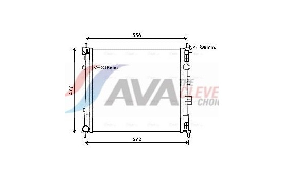 Radiator, engine cooling DN2407 Ava Quality Cooling