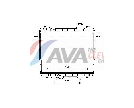 Radiator, engine cooling DN2418 Ava Quality Cooling