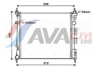 Radiator, engine cooling DN2425 Ava Quality Cooling