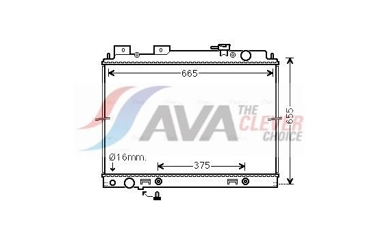 Radiator, engine cooling DN2430 Ava Quality Cooling