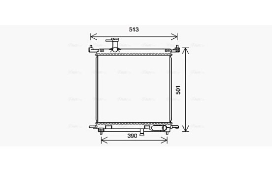 Radiator, engine cooling DN2435 Ava Quality Cooling