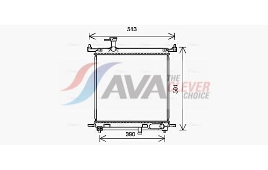 Radiator, engine cooling DN2435 Ava Quality Cooling