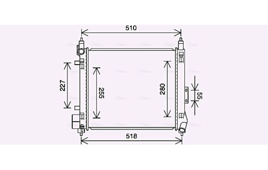 Radiator, engine cooling DN2439 Ava Quality Cooling