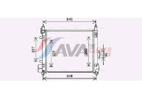 Radiator, engine cooling DN2439 Ava Quality Cooling