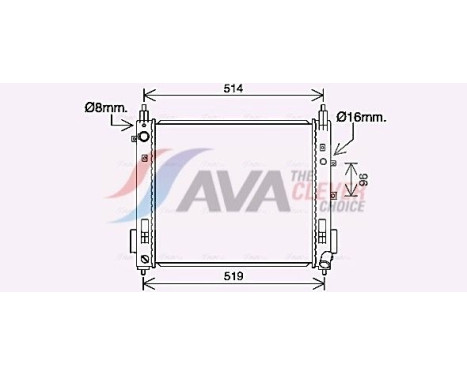 Radiator, engine cooling DN2440 Ava Quality Cooling