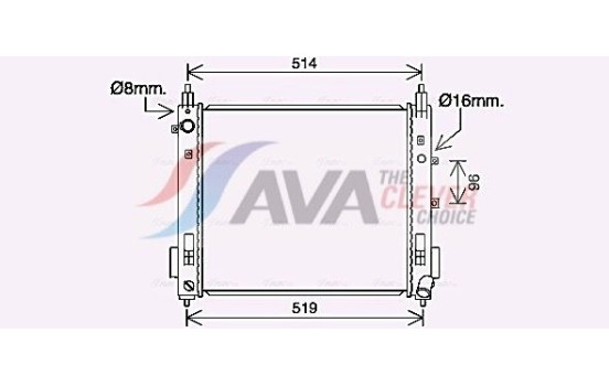 Radiator, engine cooling DN2440 Ava Quality Cooling