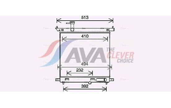 Radiator, engine cooling DN2441 Ava Quality Cooling