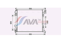 Radiator, engine cooling DN2444 Ava Quality Cooling