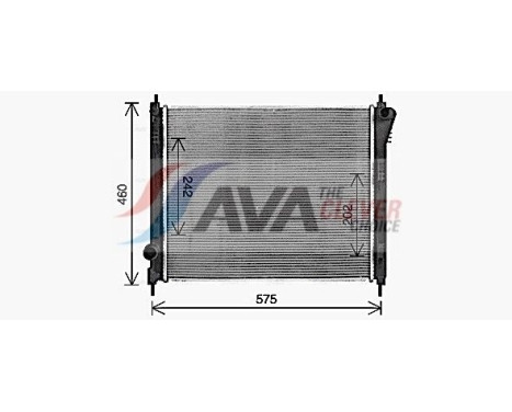 Radiator, engine cooling DN2470 Ava Quality Cooling, Image 2