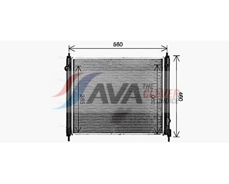 Radiator, engine cooling DN2477 Ava Quality Cooling