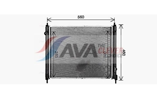 Radiator, engine cooling DN2477 Ava Quality Cooling