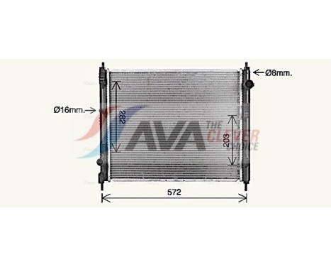 Radiator, engine cooling DN2477 Ava Quality Cooling, Image 2