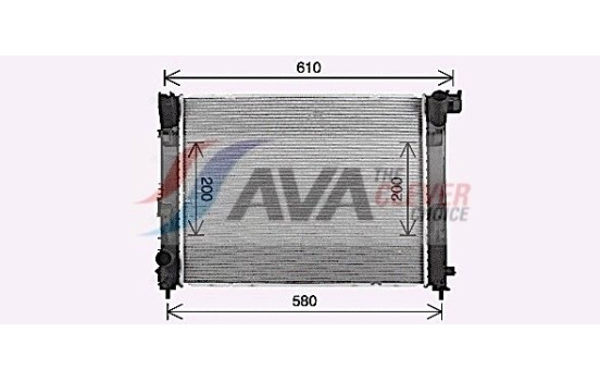 Radiator, engine cooling DN2480 Ava Quality Cooling, Image 2