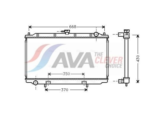 Radiator, engine cooling DNA2179 Ava Quality Cooling