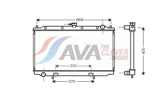 Radiator, engine cooling DNA2181 Ava Quality Cooling