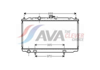 Radiator, engine cooling DNA2215 Ava Quality Cooling