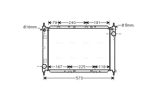 Radiator, engine cooling DNA2261 Ava Quality Cooling