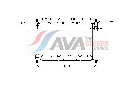 Radiator, engine cooling DNA2261 Ava Quality Cooling