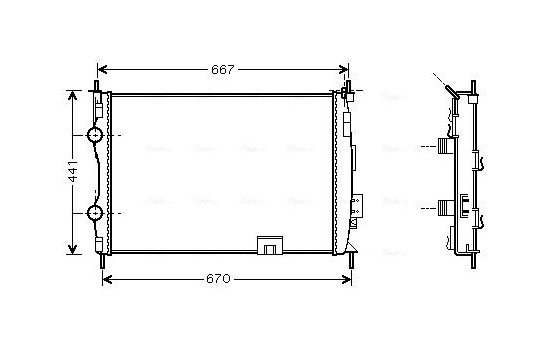 Radiator, engine cooling DNA2280 Ava Quality Cooling