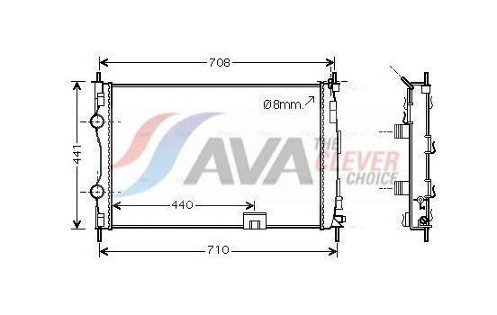 Radiator, engine cooling DNA2288 Ava Quality Cooling