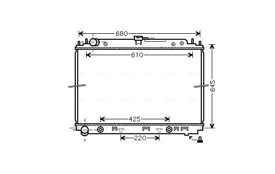 Radiator, engine cooling DNA2297 Ava Quality Cooling