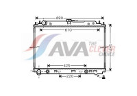 Radiator, engine cooling DNA2297 Ava Quality Cooling