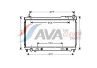 Radiator, engine cooling DNA2305 Ava Quality Cooling