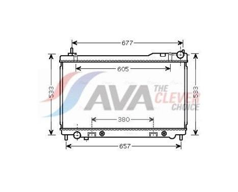 Radiator, engine cooling DNA2305 Ava Quality Cooling