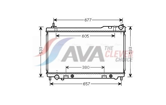 Radiator, engine cooling DNA2305 Ava Quality Cooling