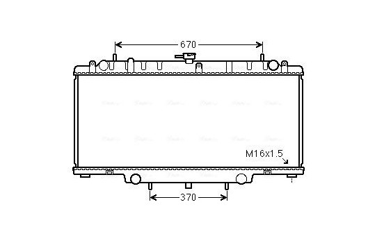 Radiator, engine cooling DNA2394 Ava Quality Cooling