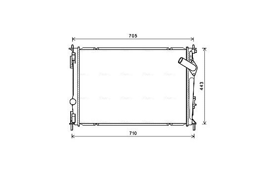 Radiator, engine cooling DNA2419 Ava Quality Cooling