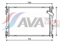 Radiator, engine cooling DNA2419 Ava Quality Cooling
